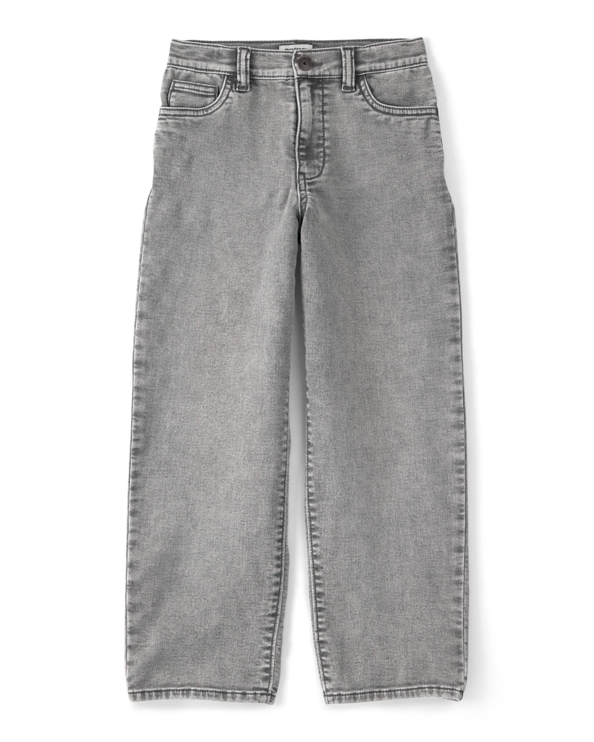 OshKosh B'gosh Toddler Boys Volcano Grey Wash Knit Denim Pants, Blue