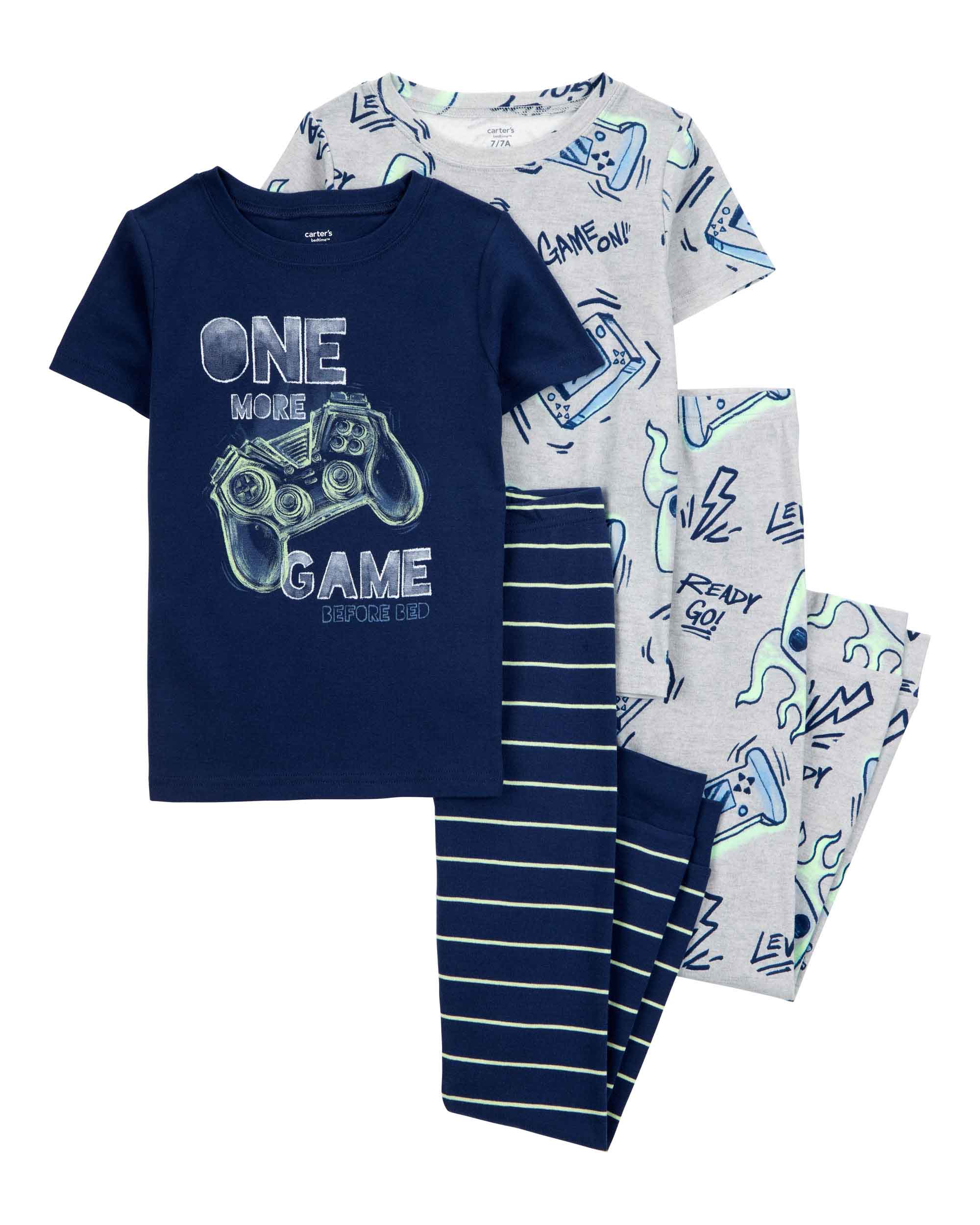 Carter's 4-Piece Gamer Print Pyjamas Set