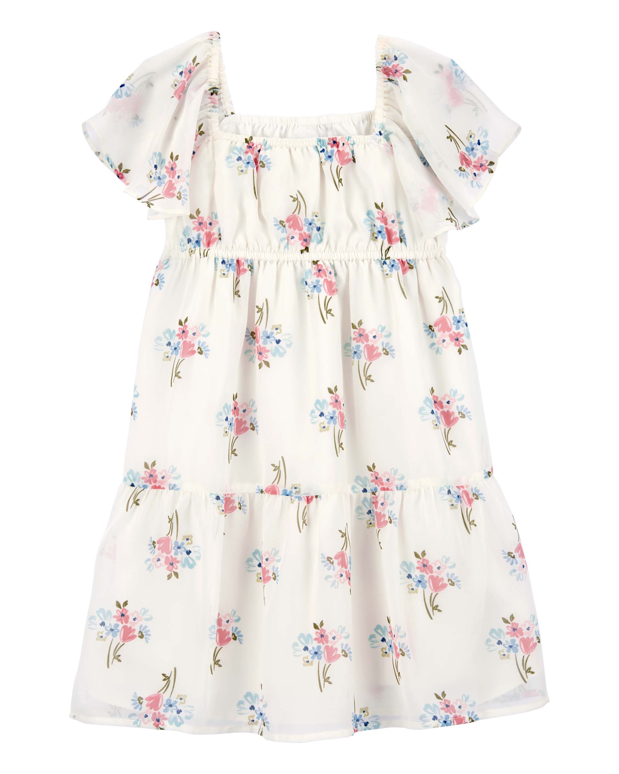 Carter's Floral Printed Tiered Dress