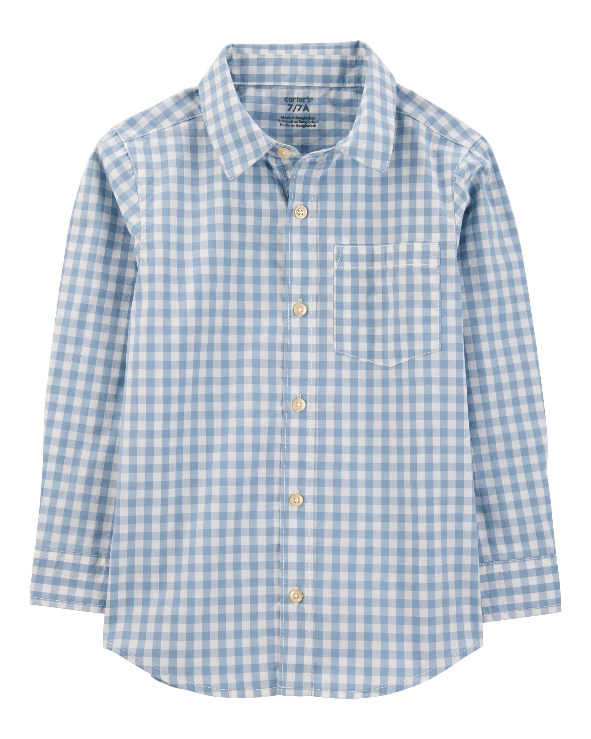 Carter's 1-Piece Chequered Button-Down Shirt