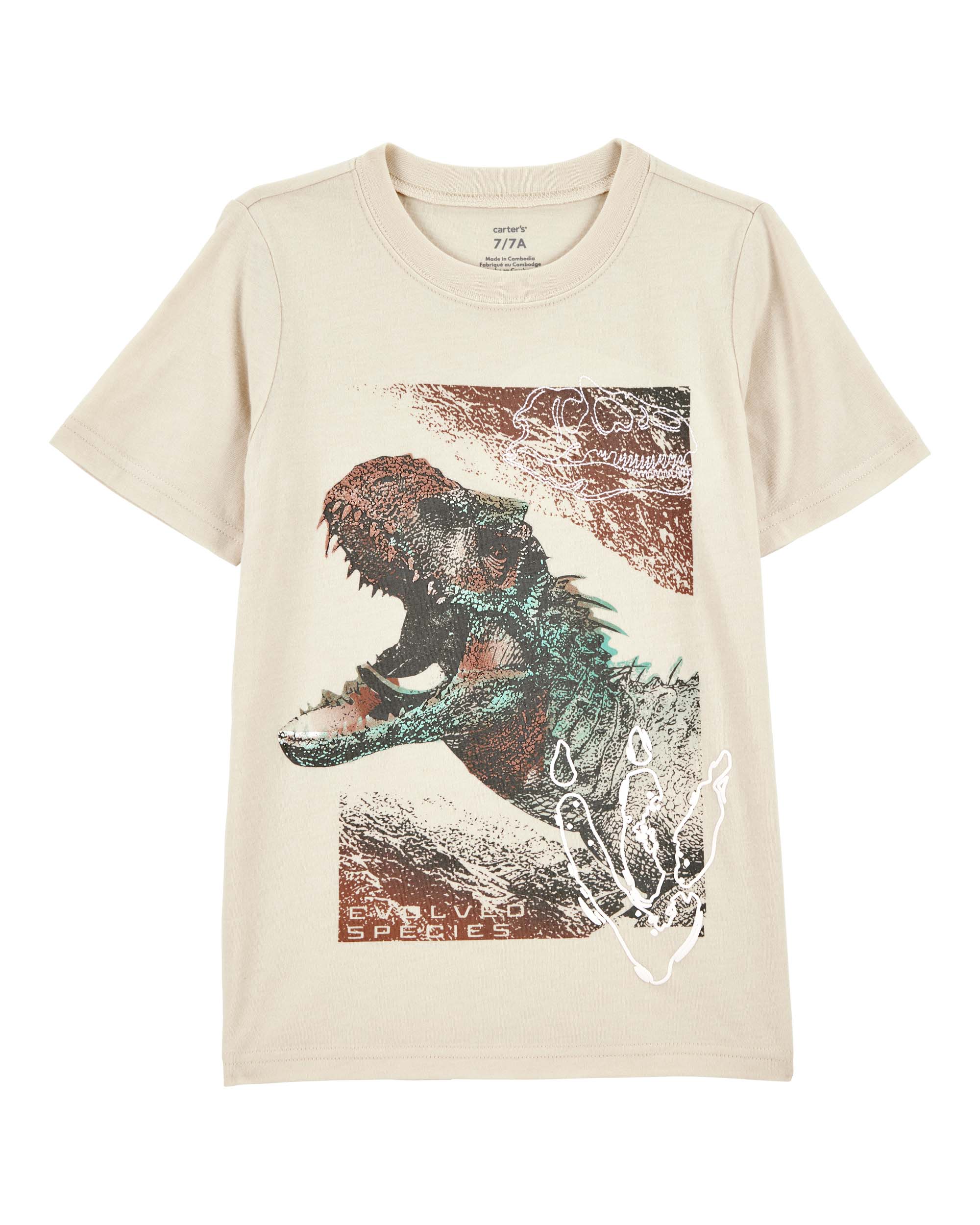 Carter's Dino Printed Slip-On Short-Sleeved Tee