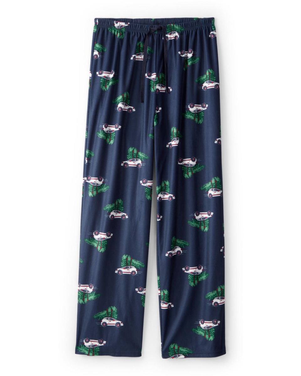 Carter's Adult Christmas Cars & Trees Loose Fit Pajama Pants, Navy