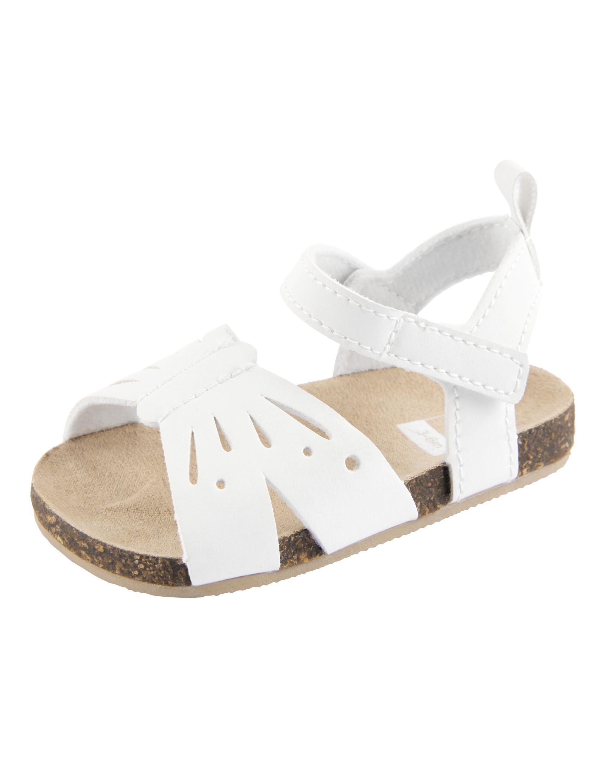 Carter's Girl Butterfly Cork Sandals, White