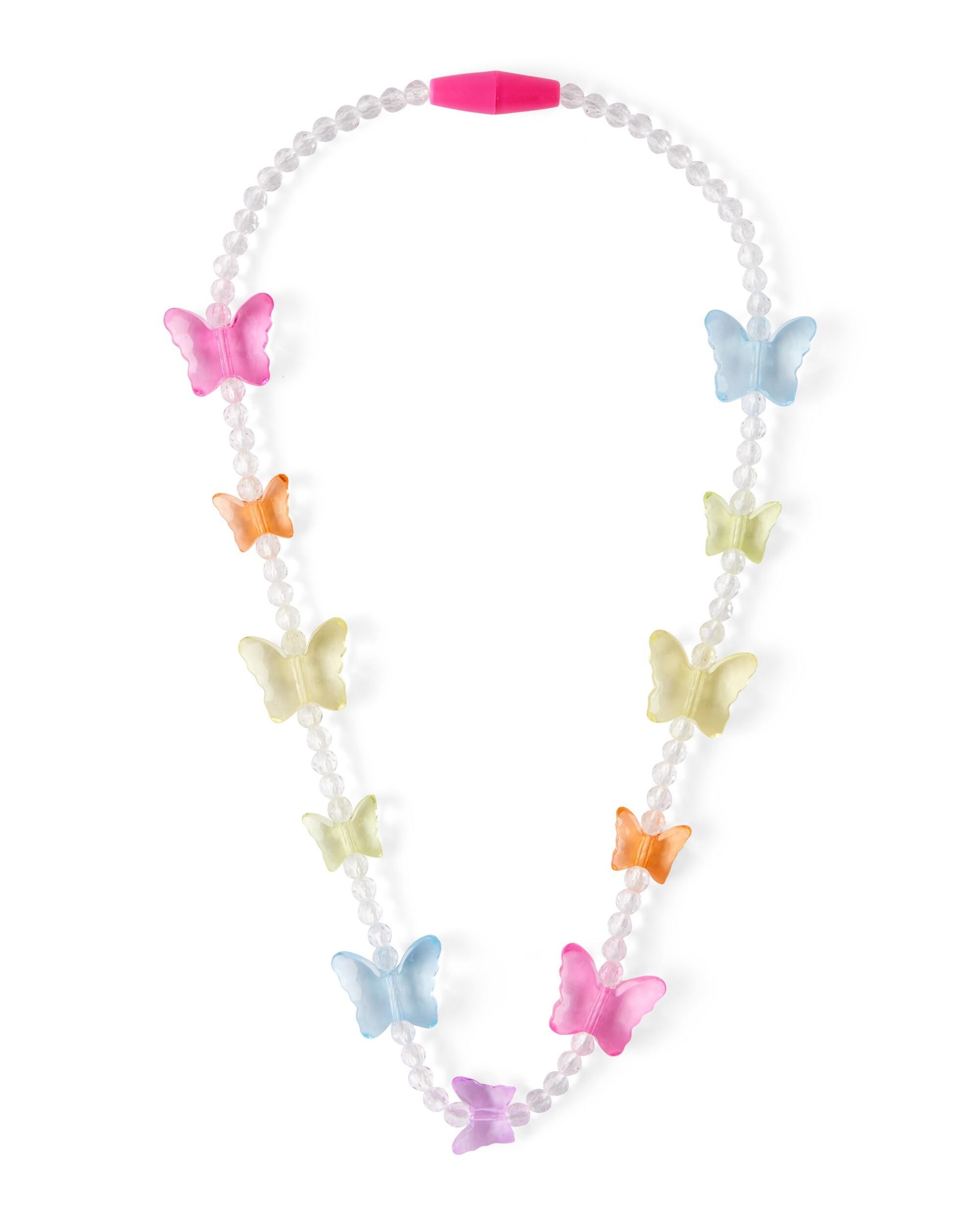 Carter's Toddler Girl Rainbow Butterfly Necklace, Multi - Pack of 1