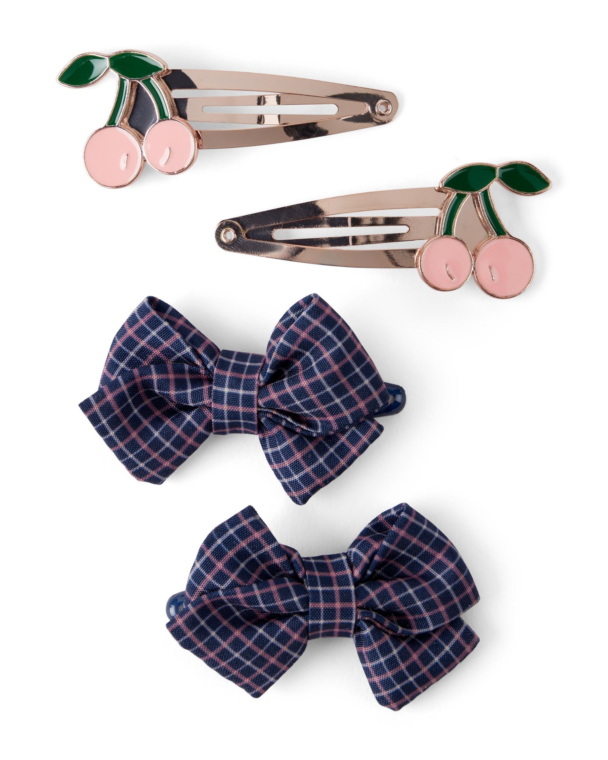 Carter's Toddler Girl Cherry Hair Clips, Pink Multi - Pack of 6