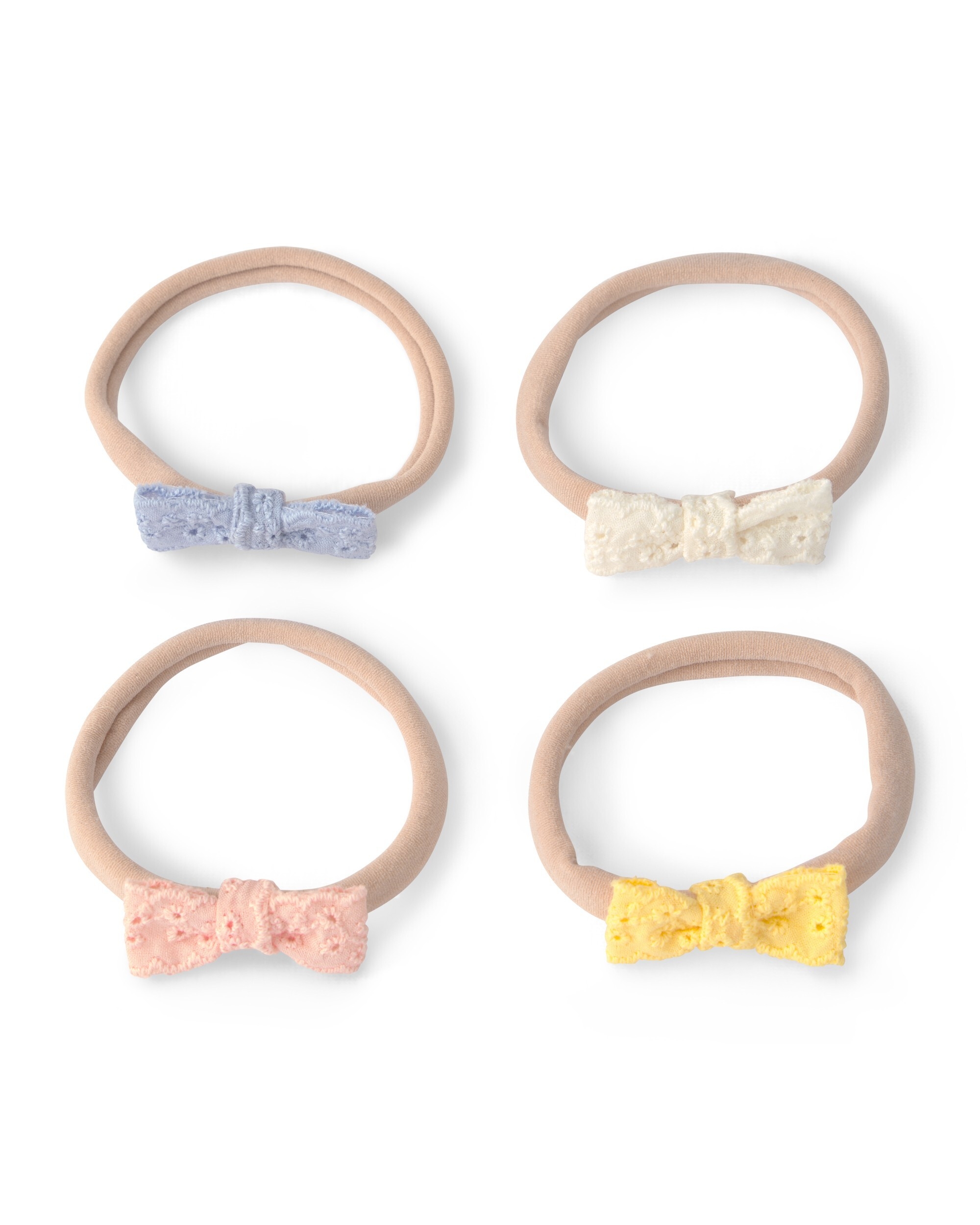 Carter's Baby Girls 4 Pack Headwraps, Multicolor