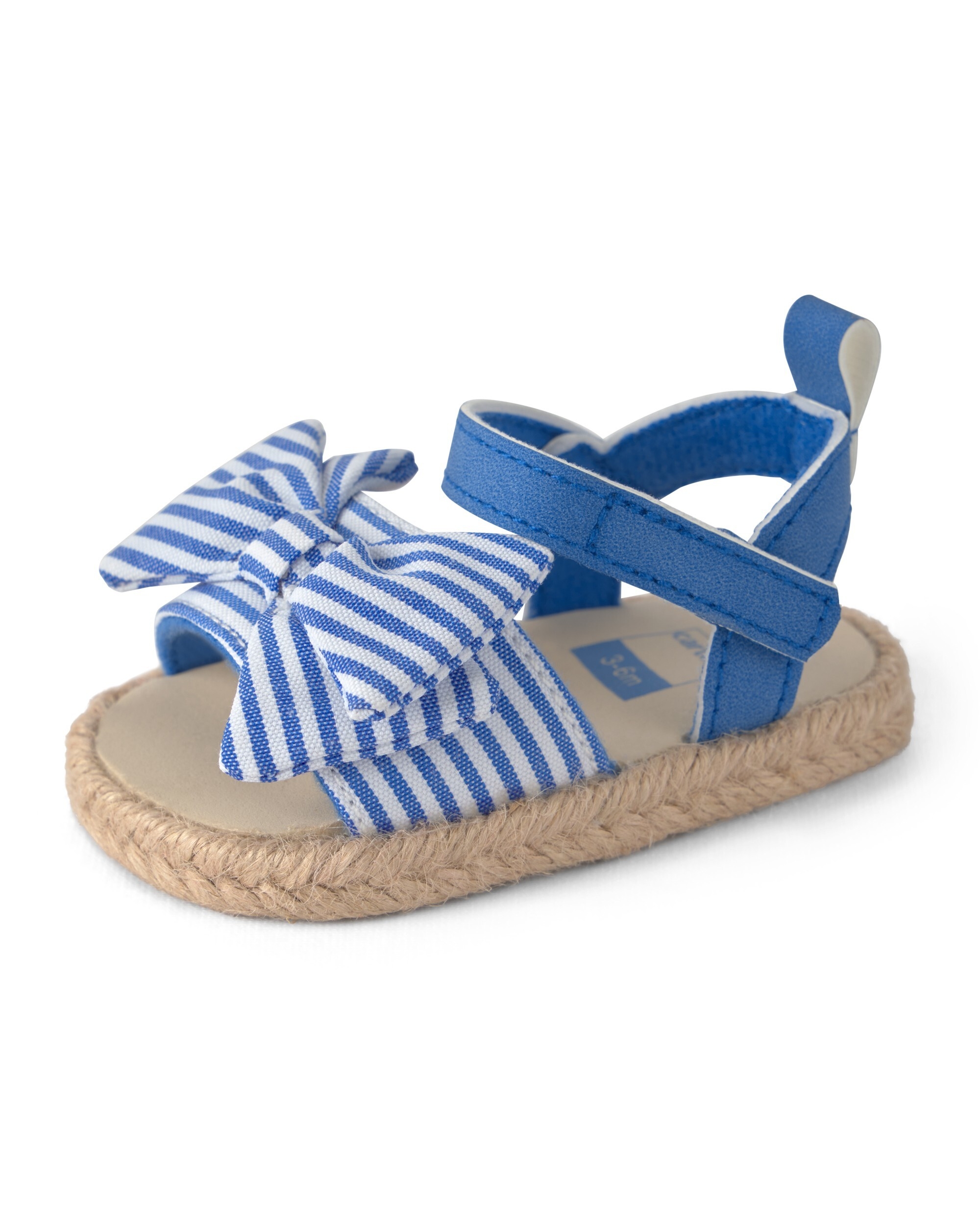 Carter's Baby Girls Stripe Sandal Shoes, Blue