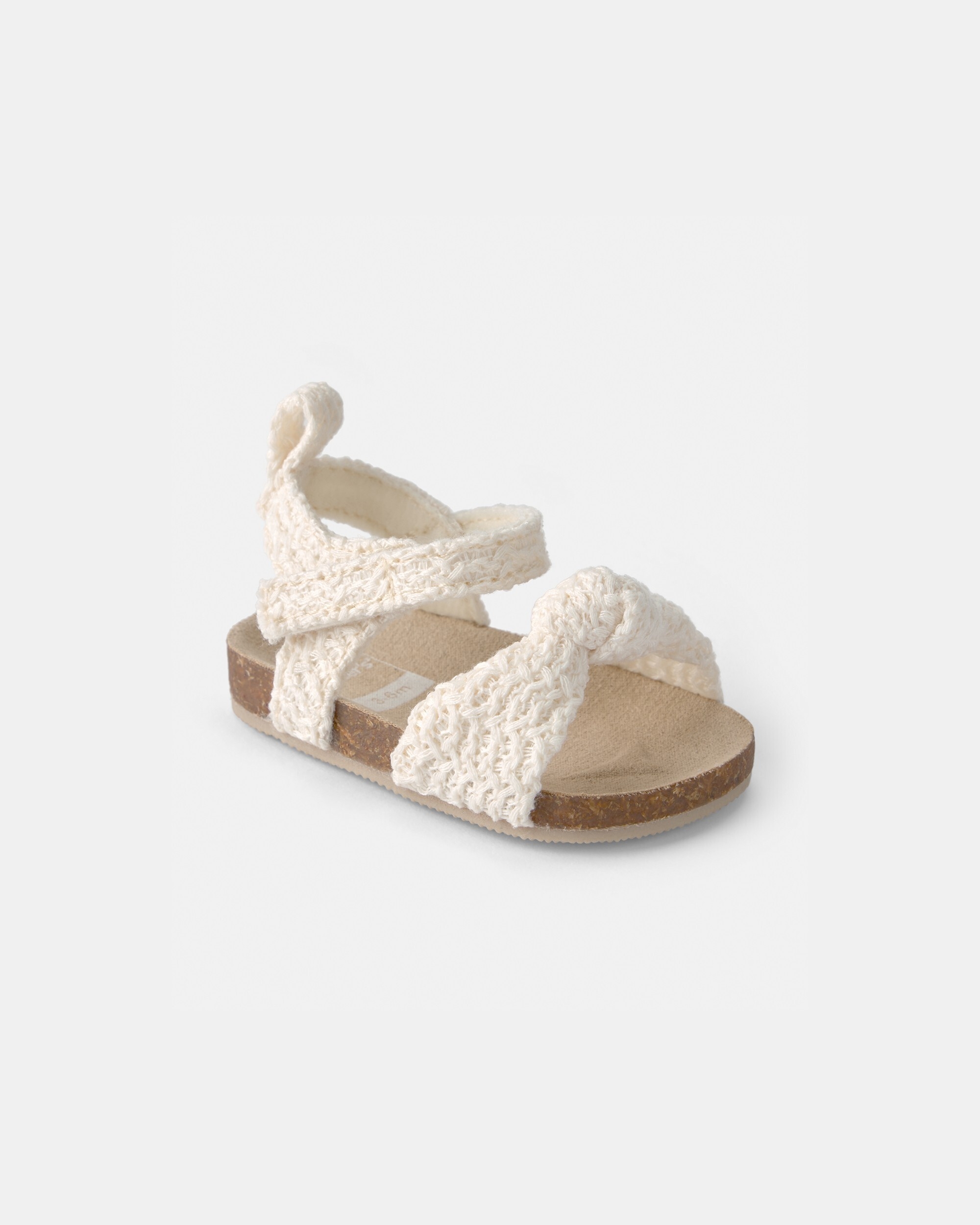 Carter's Baby Girls Crochet Sandal Shoes, Brown