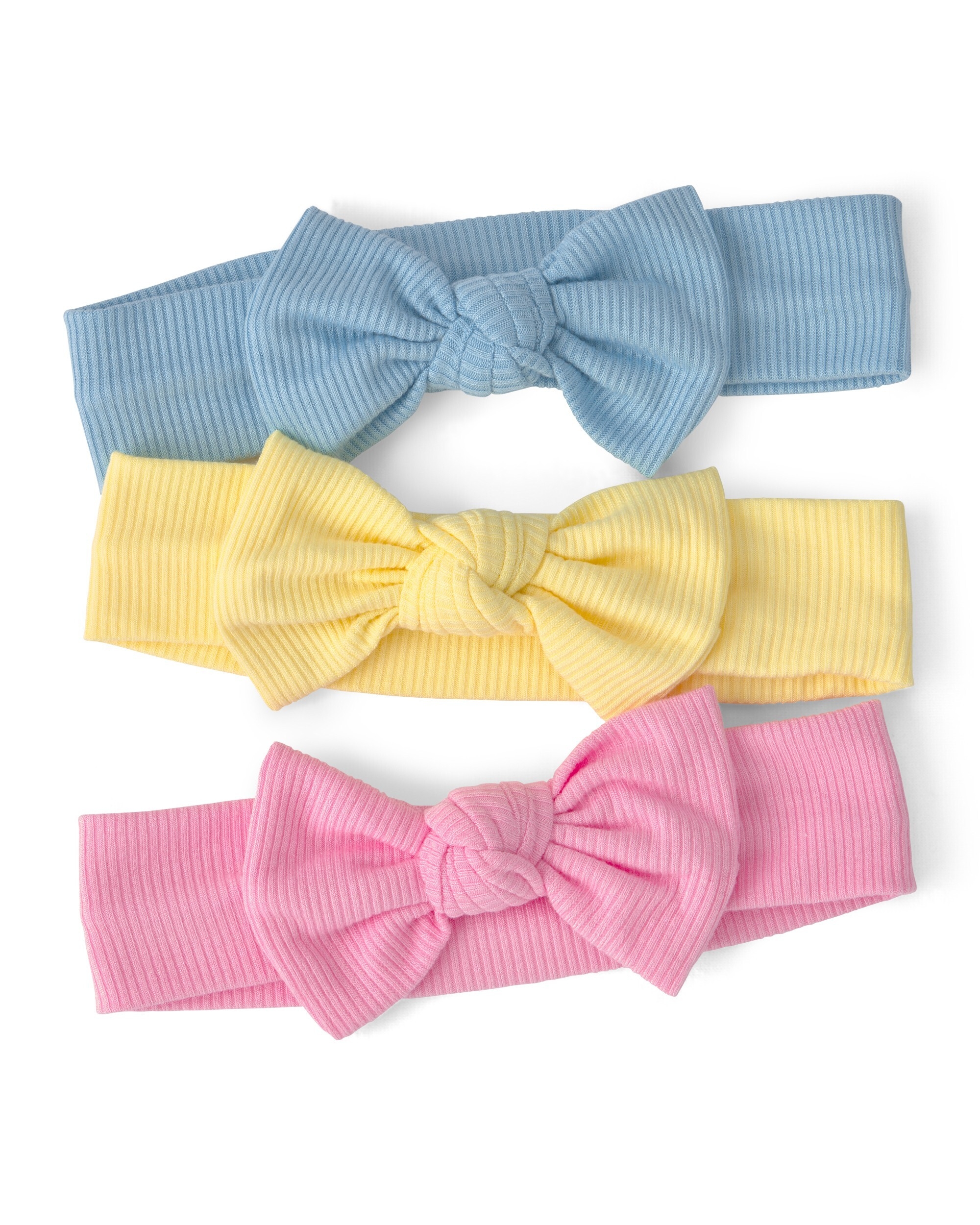 Carter's Baby Girls 3 Pack Brights Headwraps, Multicolor