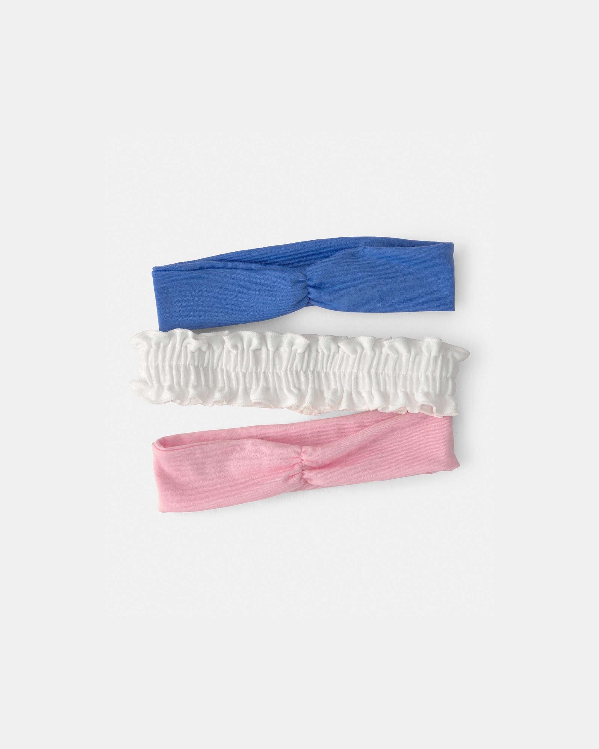 Carter's Baby Girls 3 Pack Varsity Headwraps, Multicolor