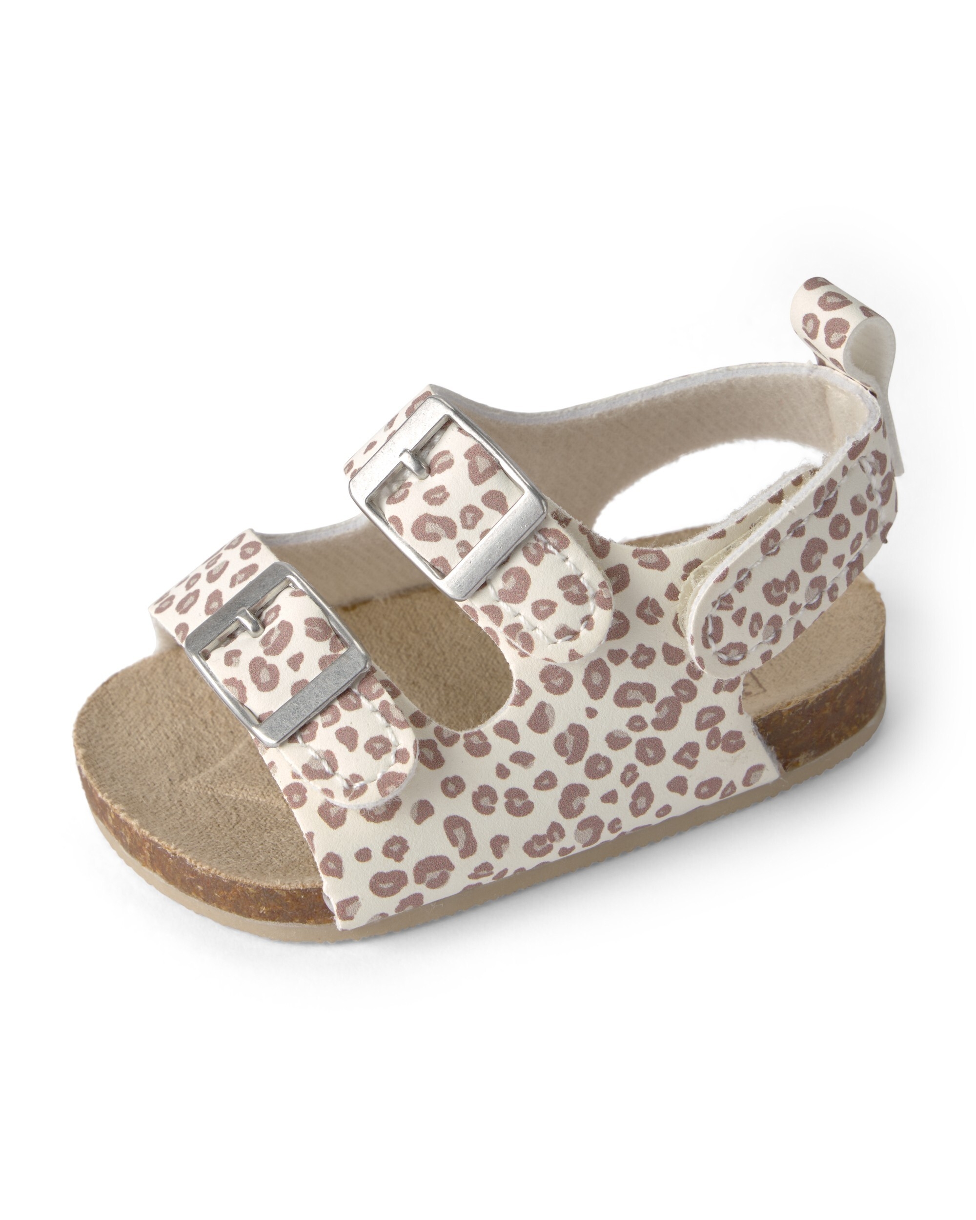Carter's Baby Girls Birk Cheetah Sandal Shoes, Multicolor