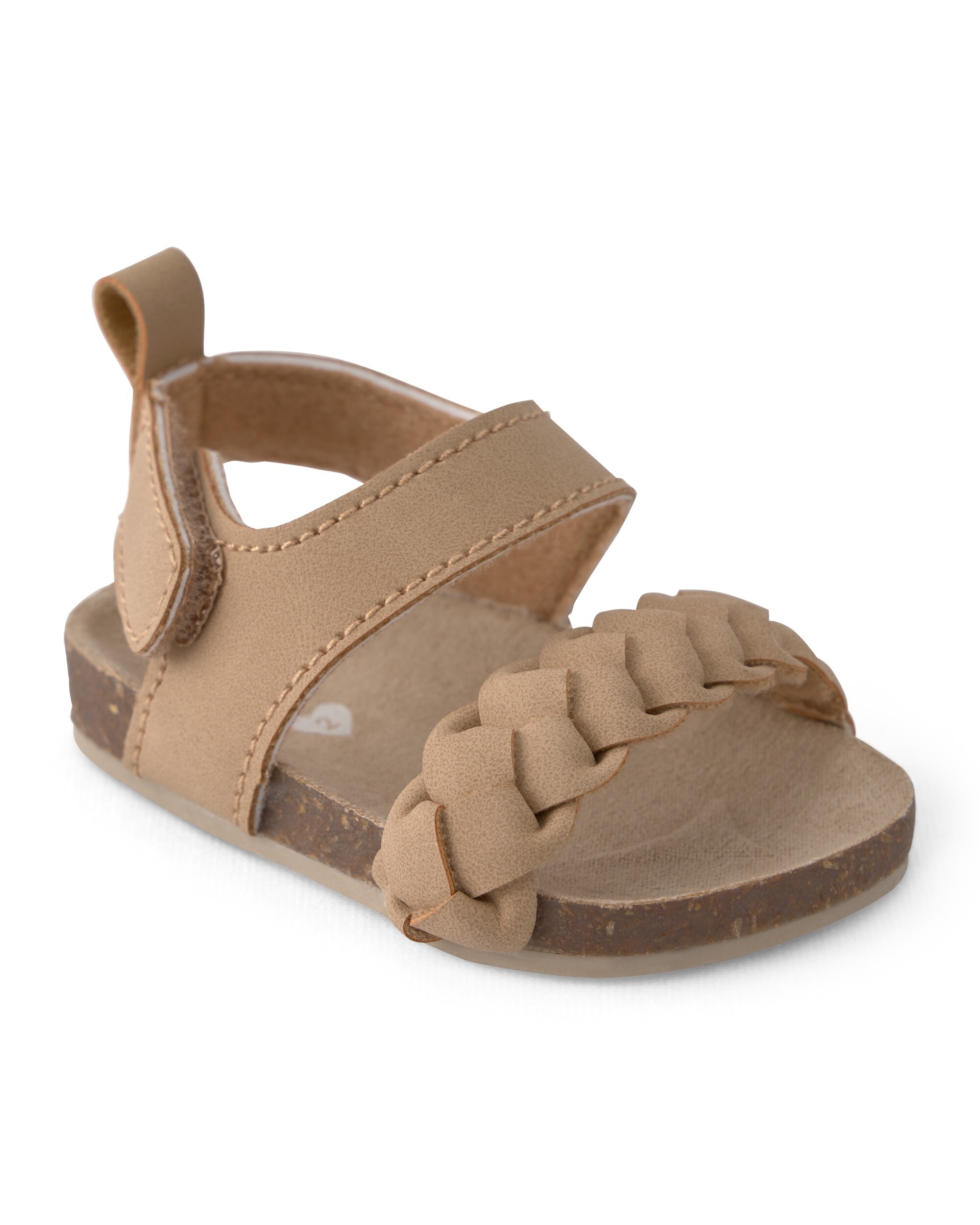 OSHKOSH Baby Girls Braided Sandal Shoes, Brown